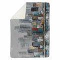 Begin Home Decor 60 x 80 in. Abstract City Skyline-Sherpa Fleece Blanket 5545-6080-CI299
